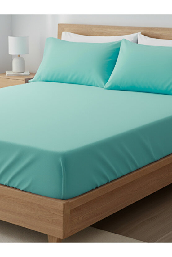 Lastikli Yatak Çarşaf Seti Yastık Kılıflı Örtü Pamuk Dayanıklı Yırtılmaz Tek Çift Kişilik