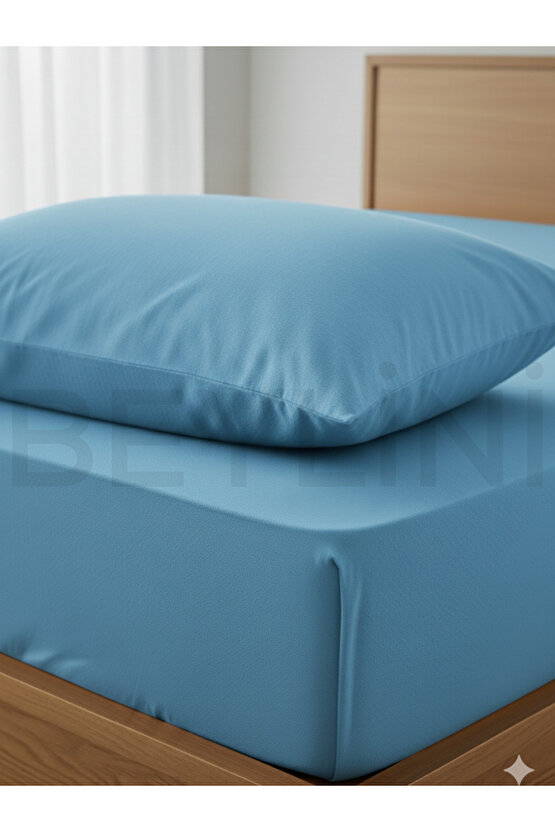 Lastikli Yatak Çarşaf Seti Yastık Kılıflı Örtü Pamuk Dayanıklı Yırtılmaz Tek Çift Kişilik