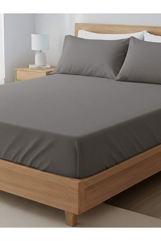 Lastikli Yatak Çarşaf Seti Yastık Kılıflı Örtü Pamuk Dayanıklı Yırtılmaz Tek Çift Kişilik