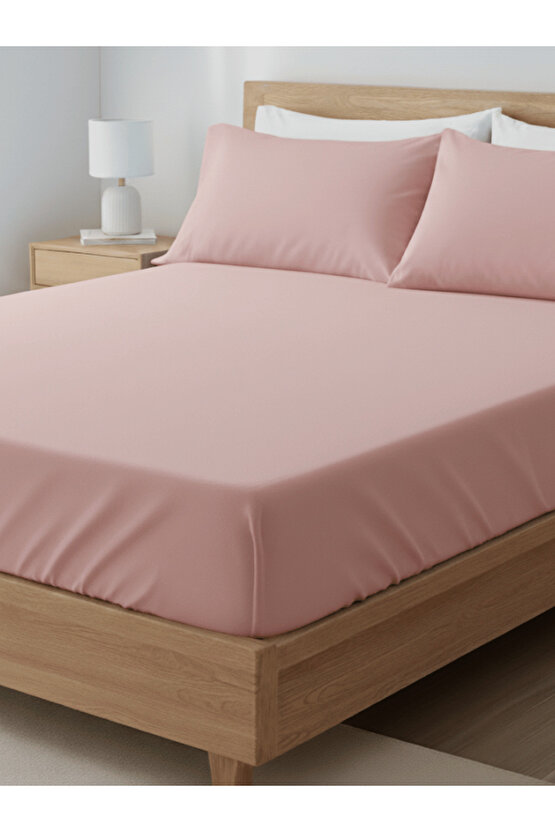 Lastikli Yatak Çarşaf Seti Yastık Kılıflı Örtü Pamuk Dayanıklı Yırtılmaz Tek Çift Kişilik