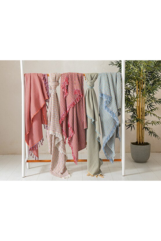 Gia KOLTUK ŞALI 130x170 cm Sarı - Mavi