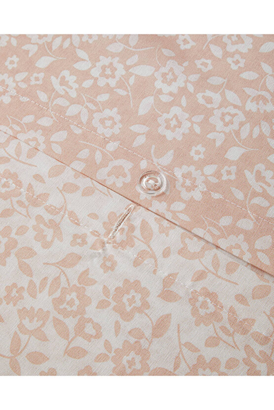 Lara Bloom Çift Kişilik Çarşaflı Nevresim Takımı 200x220 cm Pudra