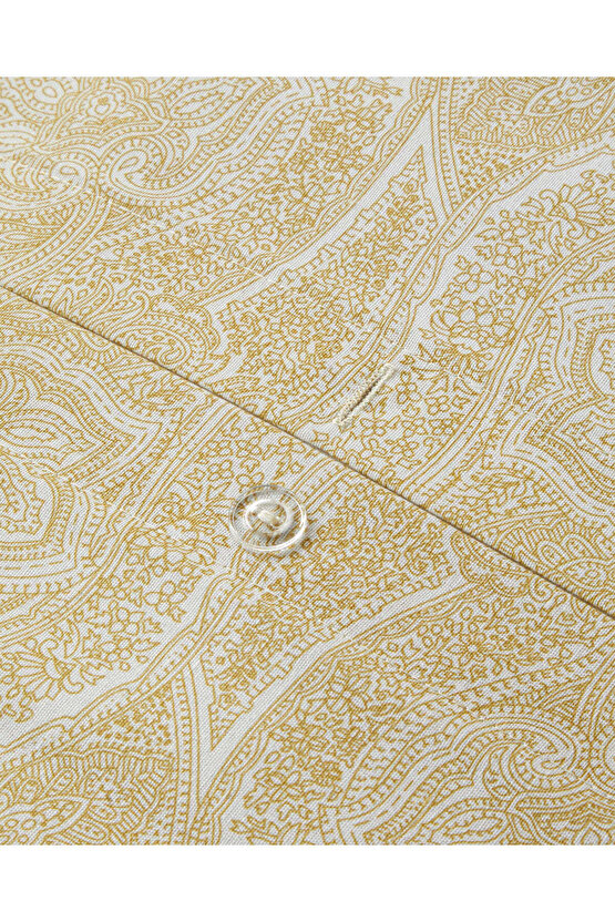 Bohemian Kolay Ütülenir Çift Kişilik Çarşaflı Nevresim Takımı 200x220 cm Hardal