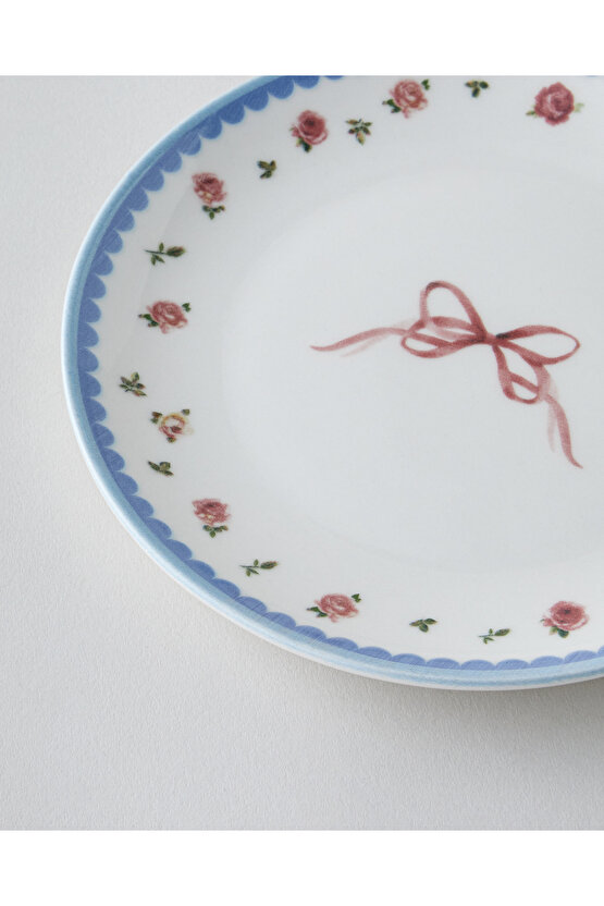 Maze Porselen 6lı Pasta Tabağı 19 cm Renkli