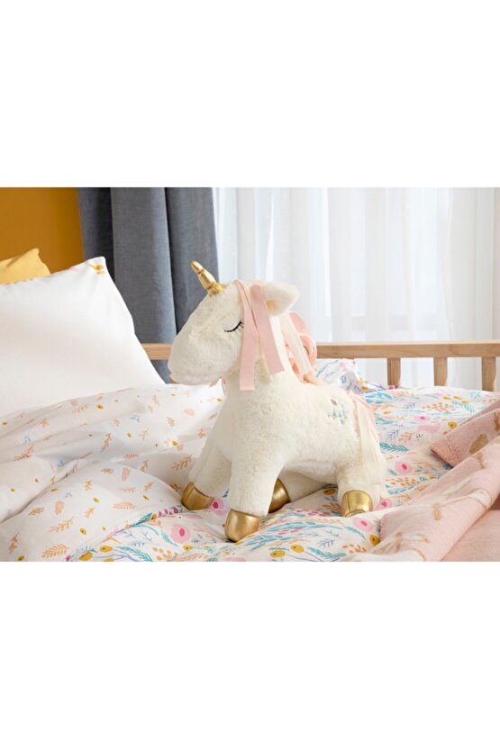 Little Unicorn Dekoratif Yastık 40x30 Cm Beyaz
