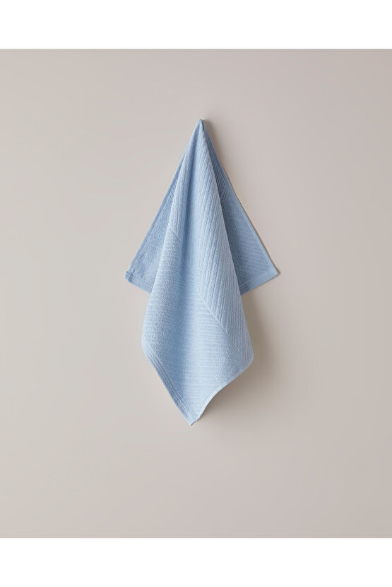 Twill Pamuk Yüz Havlusu 50x70 cm Açık Mavi