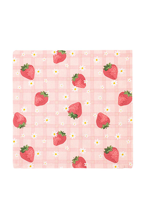 LCW Çilek Baskılı Kırlent Kılıfı 45x45 Cm