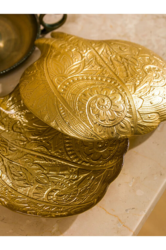 LCW HOME Sari Dekoratif Cam Çerezlik 2li 14 cm