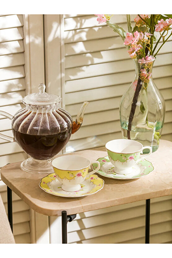 LCW Karışık 2 Kişilik Porselen Kahve Fincan Takımı 90 ml