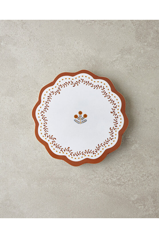 Retro Petite Melamin Nihale Mutfak Gereci 17 cm Beyaz - Turuncu