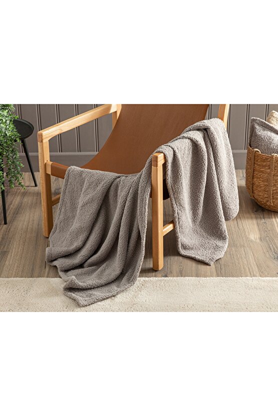 Mela Koltuk Şalı 120x170 Cm Taş Rengi