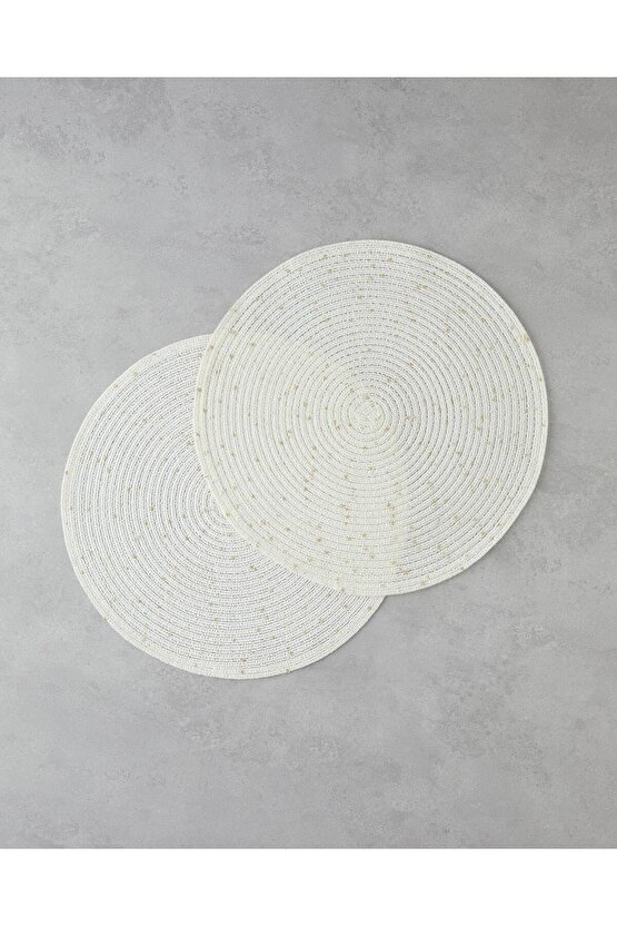 Stacy Pet 2li Amerikan Servis Matı 40 cm Krem