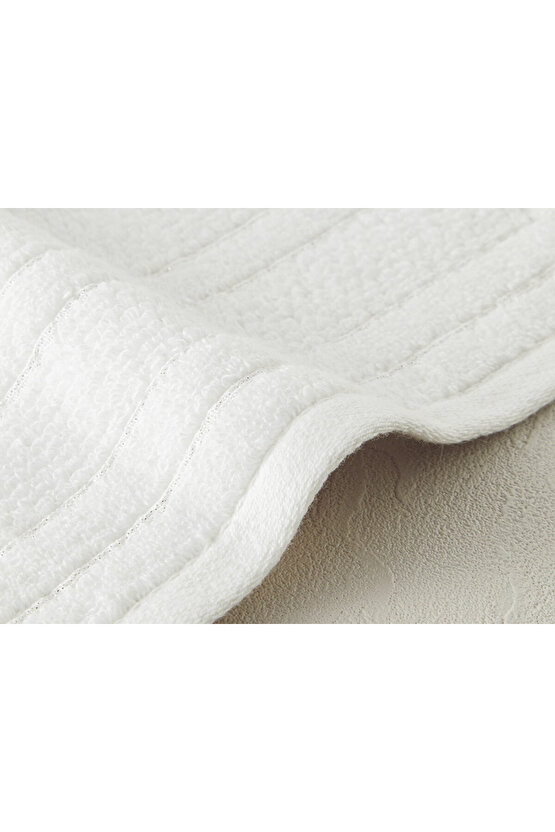 Highlight Pamuklu Simli El Havlusu Ekru