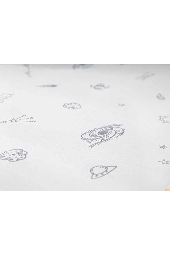 Galaxy Pamuklu Bebe Lastikli Çarşaf Takımı 70x140 Cm Mavi