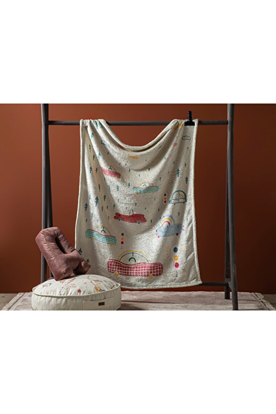 Araba Wellsoft Bebe Battaniye 100x120 Cm Bej