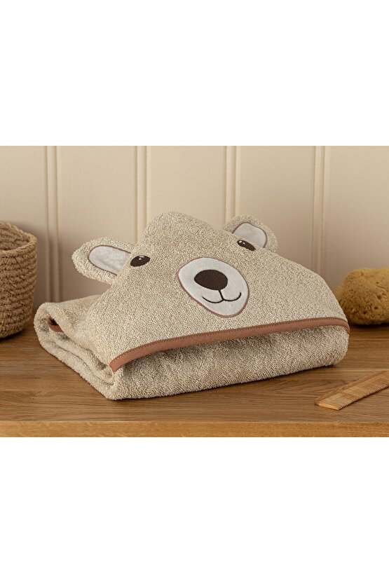 Bear Pamuk Bebe Havlu 75x75 Cm Kahve