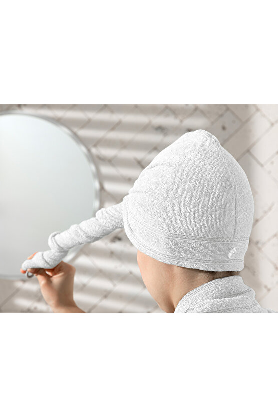 Soft Pamuklu Saç Bonesı Standart Beyaz