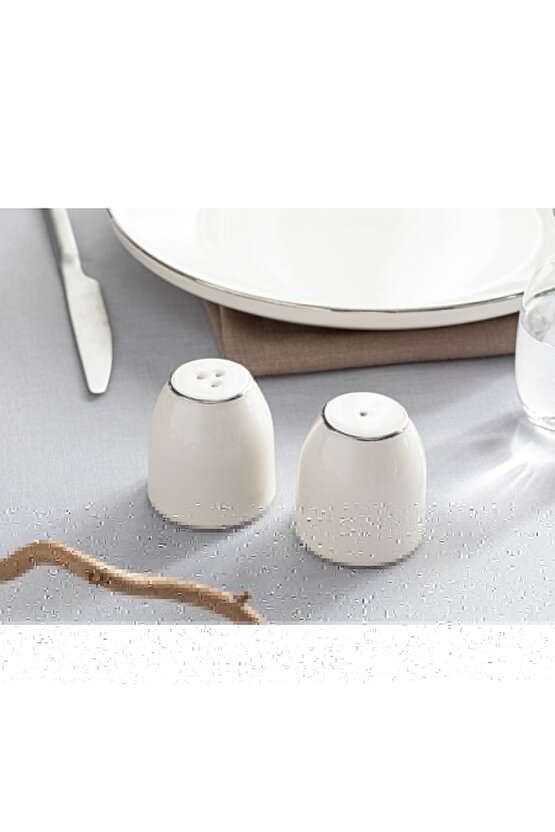 Torino Porselen Tuzluk-biberlik 5,5x5 Cm Silver