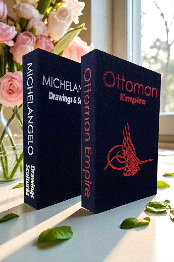 2’li Kumaş Kaplı Kitap Görünümlü Dekoratif Kutu | Hediye & Takı Kutusu