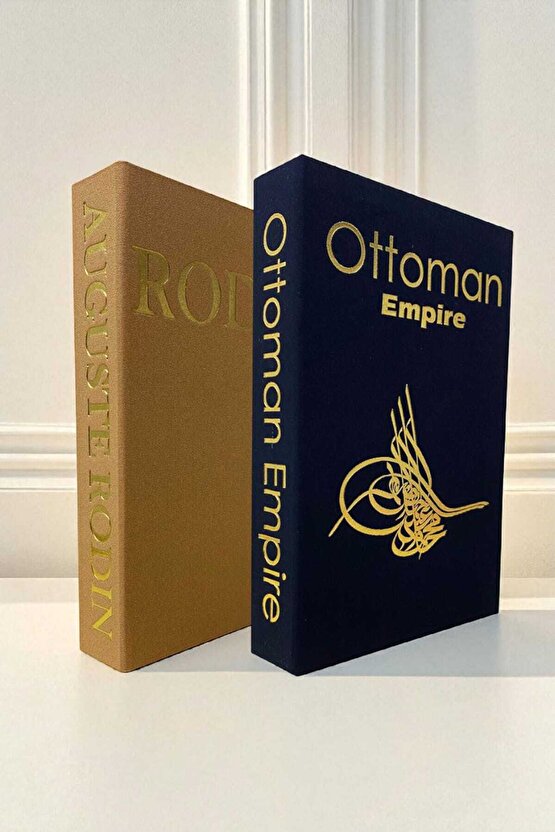 2’li Kumaş Kaplı Kitap Görünümlü Dekoratif Kutu | Hediye & Takı Kutusu