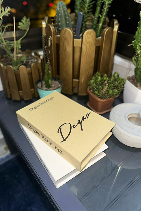 2’li Dekoratif Kitap Görünümlü Saklama Kutusu – Kumaş Kaplı ‘degas & Picasso’ | Hediye & Takı Kutusu