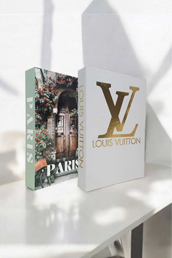 Dekoratif Kitap Görünümlü Kutu 2li Set Decorative Book Looking Box