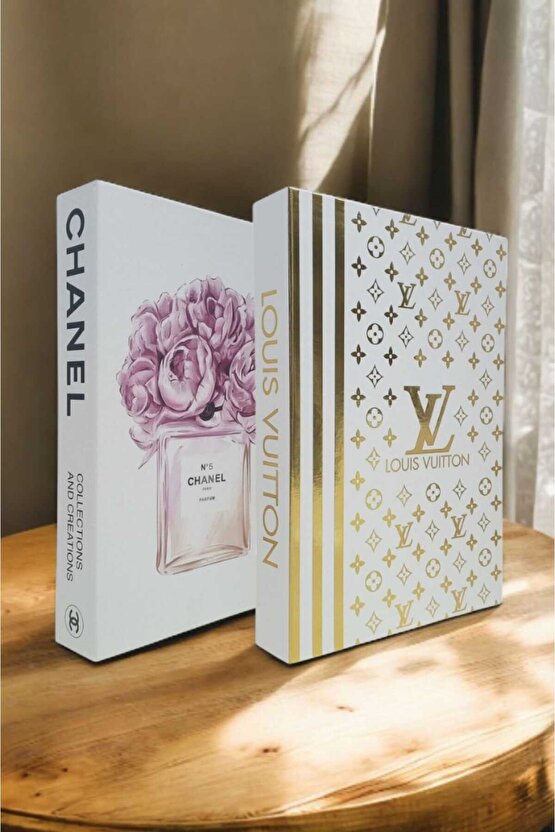 Dekoratif Kitap Görünümlü Kutu 2li Set Decorative Book Looking Box