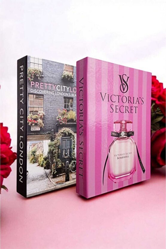 Dekoratif Kitap Görünümlü Kutu 2li Set Decorative Book Looking Box