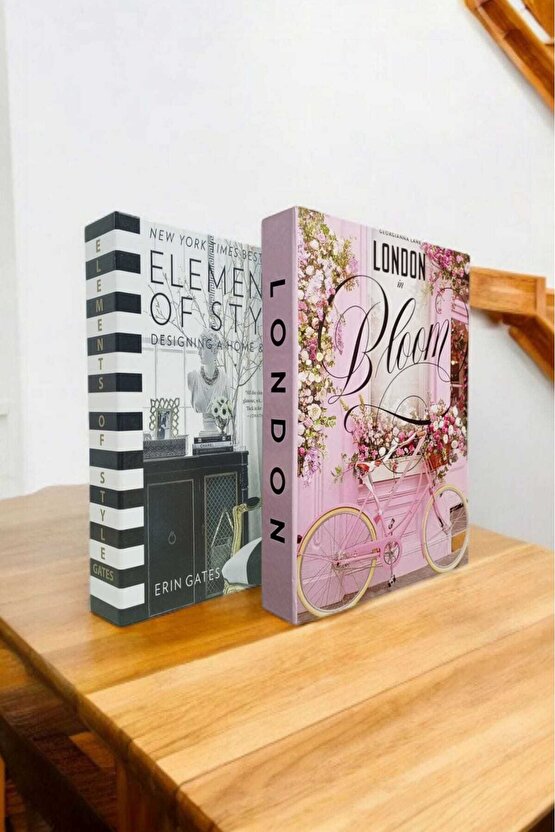 Dekoratif Kitap Görünümlü Kutu 2li Set Decorative Book Looking Box