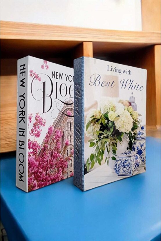 Dekoratif Kitap Görünümlü Kutu 2li Set Decorative Book Looking Box