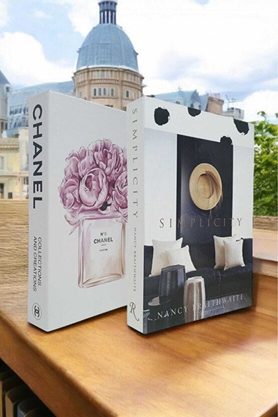 Dekoratif Kitap Görünümlü Kutu 2li Set Decorative Book Looking Box