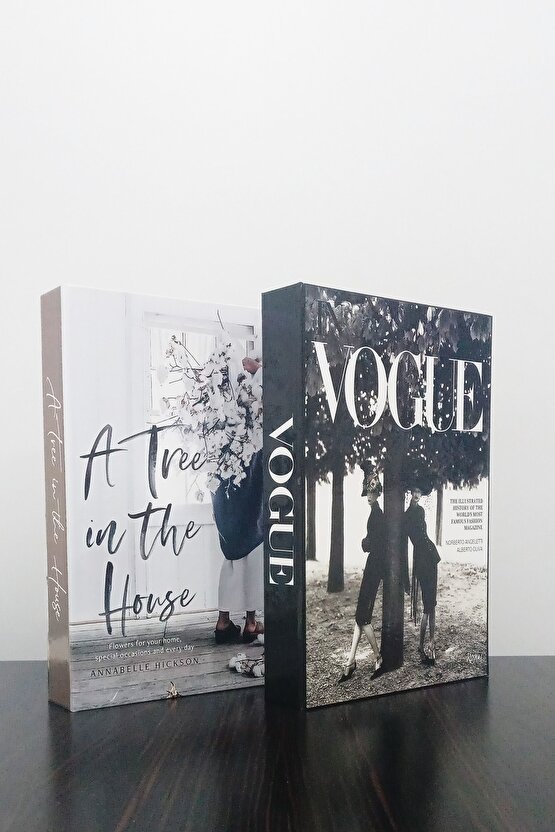 2li Dekoratif Kitap Kutu Görünümlü A Three In The House & Iki Kadın Temalı