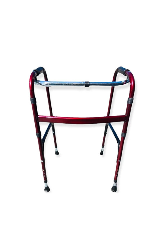 x Hareketli Katlanır Hasta Yaşlı Yürüteci Bordo Wolker Walker ( A Kalite )