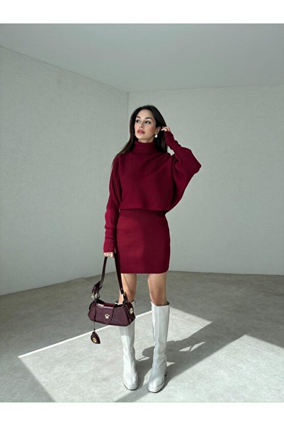 PARMAK GEÇME DETAYLI FİTİLLİ TRİKO TAKIM