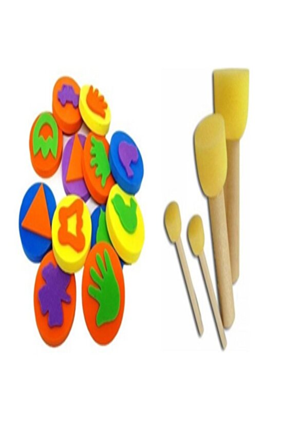 Sünger Tampon Fırça Eva Baskı Set