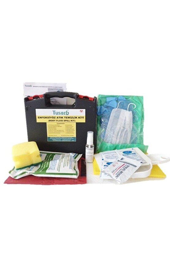 ENFEKSİYÖZ ATIK TEMİZLİK KİTİ (4 kullanım)
(Body fluid spill kit