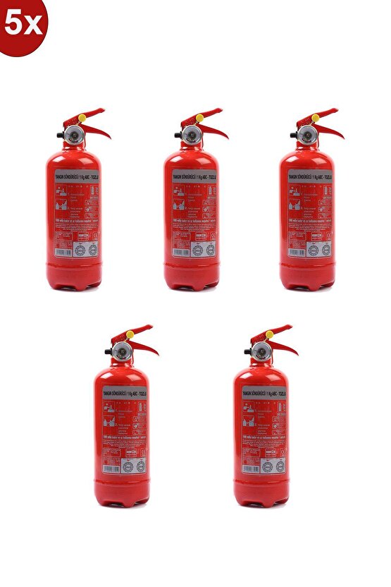 Yangın Tüpü Söndürücü 1kg 5 Li 4 Yıl Garantili 2022 Üretim 2026 Tekrar Dolum