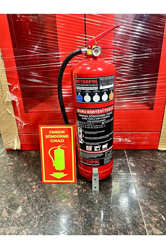 6 kg abc tozlu yangın söndürme , yangın söndürme tüpü , yangın söndürme ,Teknim Tfb-3165g El I