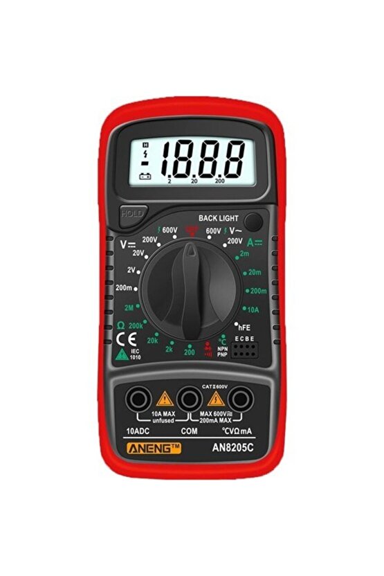 Aneng An8205c Dijital Multimetre - Profesyonel Ölçüm Cihazı