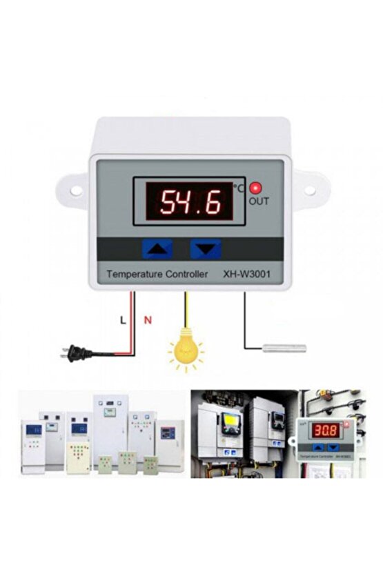 Xh-w3001 24v Dc Dijital Termostat Akvaryum Kuluçka Makinesi