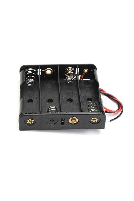 Dörtlü 4’lü Kapaksız Aa Pil Kutusu  Kablolu Aa Pil Yuvası  Kalem Pil Için