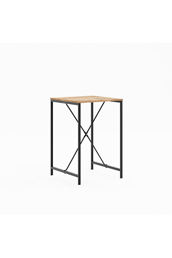 4 Kişilik Bar Masa Sandalye Seti Mutfak Yemek Masası Takımı Döşeme Çam  1578