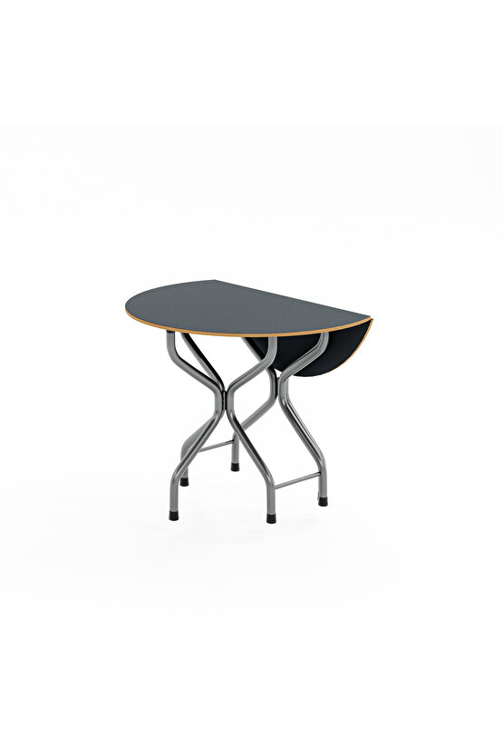 Ticaret Yeni Katlanır Kırma Yuvarlak Siyah Masa