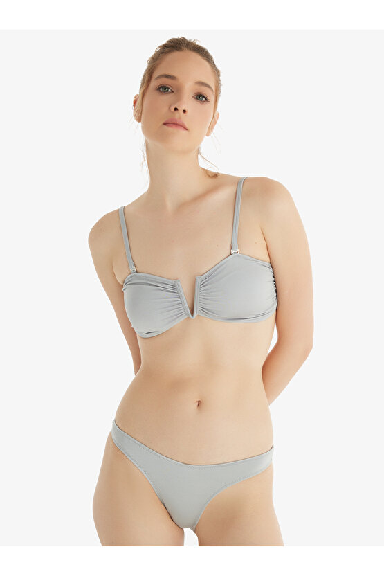 Kadın Brazilian Bikini Altı 10704 - Gri