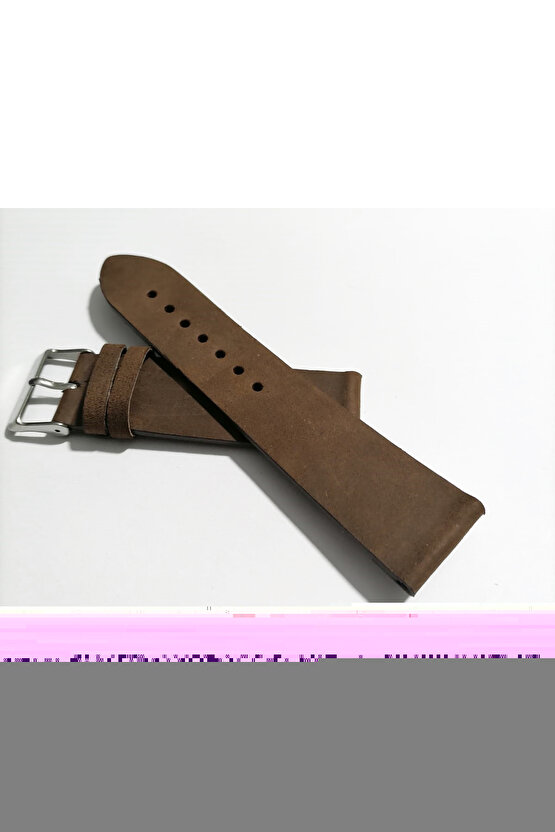 Greyzi Deri  Her Saate  Uygun Saat Kordonu 22  mm kahverengi