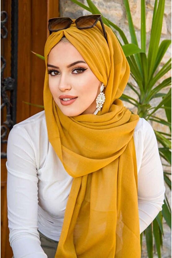 Hardal Büzgülü Hazır Şal