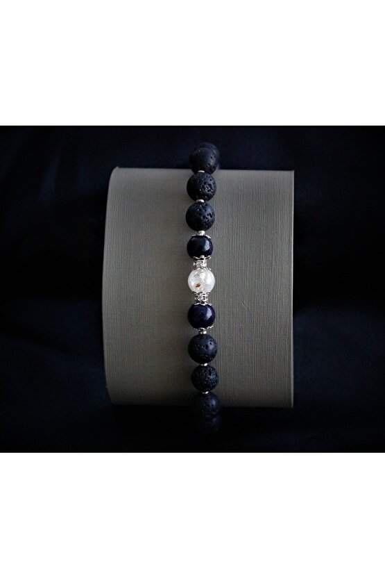 Gerçek Doğal Taş Citrine Yıldız Taşı Lava Değerli Taş Bileklik, Şifa Bilekliği, Kariyer Para Bolluk