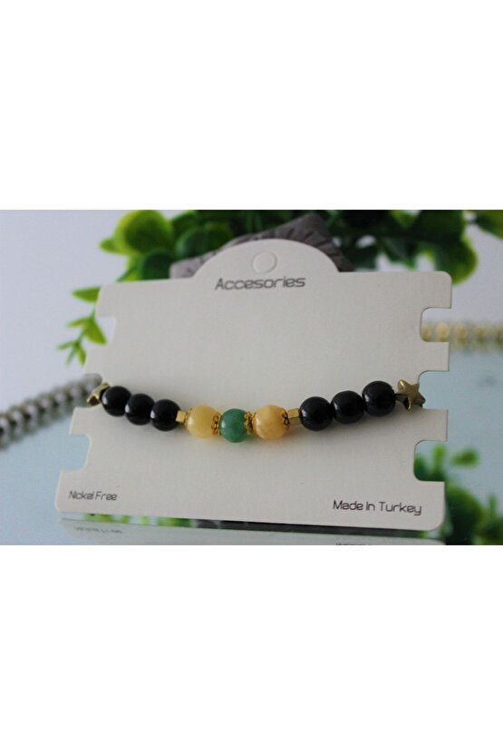 Gerçek Doğal Taş-şifa Aventerun Ve Kalsit Bileklik -başarı Kariyer Cesaret