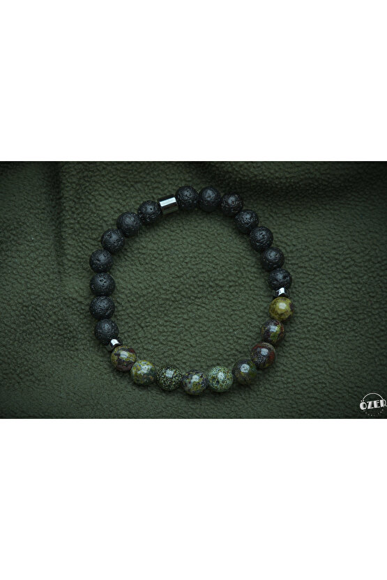 DOĞALTAŞ FİZİKSEL VE DUYGUSAL DAYANIKLILIK, TOPRAKLANMA ( KAN TAŞI, LAV TAŞI) 8mm