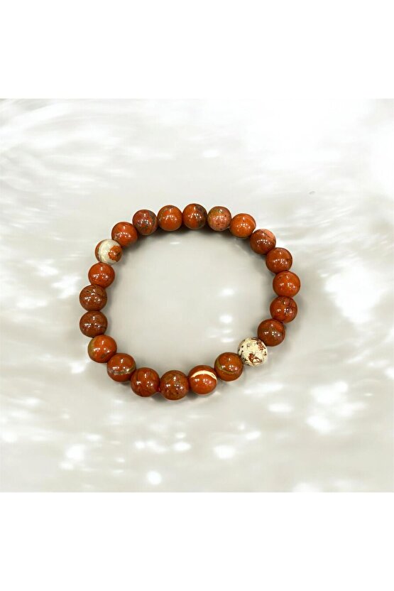 Kırmızı Jasper 8mm Doğaltaş Bileklik
